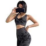 LYWZX Damen Leggings Frauen Camouflage Nahtloser Yoga Sport-BH Mit Leggingshose Mit Hoher Taille Für Fitness-B_S