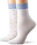 ESPRIT Damen Socken Small Dots 2er Pack - 80% Baumwolle, 2 Paar, Weiß (White 2000), Größe: 39-42