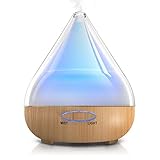 Arendo - Aroma Diffuser LED - 380ml Luftbefeuchter - Ultraschall - Oil Düfte Humidifier Raumbefeuchter Duftspender - LED mit 6 Farben - Raumerfrischer Duftspender Wohnzimmer Schlafzimmer Kinderzimmer