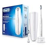 Oral-B Pulsonic Slim One 2200 Elektrische Schallzahnbürste für weißere Zähne in 2 Wochen, mit Timer, 2 Aufsteckbürsten und Reise-Etui, weiß