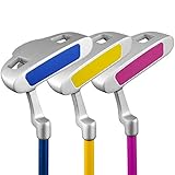 Unbekannt Golf Übung Chipper, Golf Putter Golfzubehör Golf Practice Club Kinderclubs Kinder-Trainingsstöcke for Mädchen Jungen 3-5 Jahre, 6-8 Jahre, 9-12 Jahre (Farbe : 3-5Age-red, Größe : Iron Body)