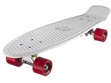 Ridge Skateboard Big Brother Nickel 69 cm Mini Cruiser, weiß/rot