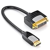 deleyCON 0,15m DisplayPort zu DVI Adapter - Full HD 1080p60Hz WUXGA HDCP EDID - DP Stecker auf DVI Buchse