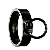 GM-SCHMUCK Edelstahl Ring der O schwarz 6 Millimeter BDSM Gr 72