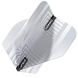 RED DRAGON Hardcore Ionic White Dart Flights - 3 Sets Per Pack (9 Dart Flights in total)