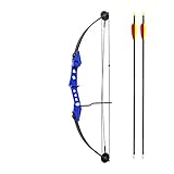 Man Kung Compoundbogen Hawk® Blau 84 cm / 19-29 lbs RH für Jugend und Kinder