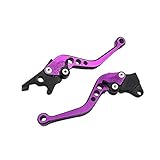 Houkiper Universal Legierung Motorrad Kupplung Bremshebel Bremsgriff Fit für Motorrad, 2 Stücke (Links + Rechts) (Lila)