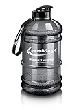 IronMaxx Water Gallon - 2,2 liter -Grau Matt - Auslaufsichere Fitness Trinkflasche mit Tragegriff - BPA frei - Messskala für genaue Dosierung - Designed in Germany