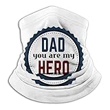 Lsjuee Dad Du bist mein Held Unisex Bandanas Schal Stirnband Sturmhauben Winddichte staubdichte Kopfbedeckung Halsmanschetten Motorrad Wandern Radfahren Ski Snowboard für Männer und Frauen Schwarz