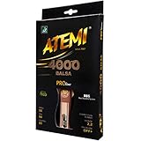 Atemi 4000 Tischtennisschläger (Balsaholz) Pro Offensive+ |Verbesserte Kontrolle, Geschwindigkeit, Rotation |Alle Spielstärken |5-Schicht, Wettkampfbelag | Aktualisierte Griffe, Farben und Verpackung