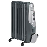 AEG RA 5521 Öl Radiator, 2000 Watt, 9 Rippen, 3 Leistungsstufen, mobiler Einsatz durch 4 Leichtlauf-Rollen
