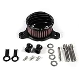 Duokon Luftfilter Luftfilter Ansaugfilter System Kit Für Sportster XL883 XL1200 2004-2015(schwarz)