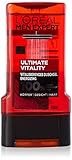 L'Oréal Men Expert Ultimate Vitality Duschgel, Weinreben-Extrakt reinigt und belebt Männerhaut (Gesicht, Körper und Haare) sanft ohne auszutrocknen, 300 ml