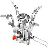 HIKENTURE Gaskocher Camping mit Piezozündung 3000W, Mini Gas Campingkocher Gasbrenner, Camp Gasherd für Primus/Weber/Coleman/Maximum Gas Kartuschen, Portable Gas Stove Trekking Picknick Outdoor