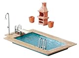 FALLER 180542 - Swimming-Pool + Gartenhaus