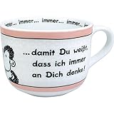 Sheepworld 42691 große Tasse, an dich Denke, 60 cl, Porzellan, Geschenk-Tasse