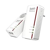 AVM Fritz Powerline 1260E/1220E WLAN Set (WLAN-Access Point, ideal für Media-Streaming oder NAS-Anbindungen, 1200 MBit/s, deutschsprachige Version) weiß