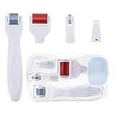 Professionelles Dermaroller Set 5 in 1 Koi Beauty Echte Nadeln Edelstahl Microneedling 0.5, 1.0, 1.5&2.0mm für Bart, Haare, Gesichts, Körper, Derma Roller für bb glow, Schwangerschaftsstreifen