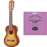 Yamaha GL-1 TBS Guitalele braun sunburst – Perfekter Hybrid aus Gitarre und Ukulele – Kleine 1/8 Reisegitarre aus Holz inkl. Gigbag & Aquila 96C Classical Guitar Guitalele/Guilele Komplett-Satz