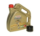 Öl Wechselset 4 Liter Castrol SAE 10W-40 Power 1 4T inkl. Ölfilter Citomerx CIT147 für Yamaha XP 500, XVS 1300, Kymco 500