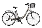 Telefunken E-Bike Damen 28 Zoll Elektrofahrrad - 3-Gang Shimano Nabenschaltung, Pedelec Citybike Alu mit Mittelmotor 250W /10,4Ah / 36V Sitzrohrakku, RC865 Multitalent