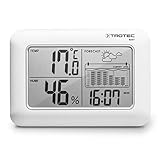 TROTEC Digitale Wetterstation BZ07 Thermohygrometer, Wettertrend-Anzeige, Luftfeuchtigkeit, Temperatur, Wecker mit Schlummerfunktion
