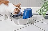 PetSafe Aqua Stream Trinkbrunnen, Edelstahl Katzen und Hunde Wasserbrunnen, für alle Haustiere, BPA-frei, 1,23 kg