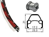 Bike-Parts Unisex – Erwachsene V-Rad 75Nabend DHC3003 Laufrad, Silber, 1size