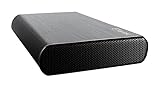 FANTEC DB-AluSky U2e Externes Festplattengehäuse (für den Einbau einer 8,89 cm (3,5 Zoll) SATA Festplatte, USB 2.0 und eSATA Schnittstelle, passive HDD Kühlung, inkl. One Touch Backup Funktion, gebürstetes Aluminium Gehäuse) schwarz
