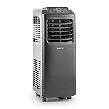 Klarstein Pure Blizzard 3 2G - Klimaanlage, 3-in-1: Kühlung, Ventilator, Luftentfeuchter, Timer, geräuscharm, 17-30°C, Energieeffizienzklasse A, 7.000 BTU/2,1 kW, bis 34 m³, Fernbedienung, graphitgrau