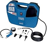 Scheppach B07HGPQD6F 2 Kompressor Air Force 1,5 PS, 1100 W, 8 bar, mit Griff Freizeit und Aufblasen, Standard, 4046664065159, 230 V, Blau Silber Schwarz, Norme