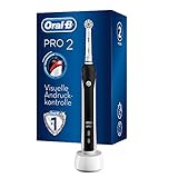 Oral-B PRO 2 2000S Elektrische Zahnbürste/Electric Toothbrush mit visueller Andruckkontrolle für extra Zahnfleischschutz, 2 Modi inkl. Sensitiv, Timer, 1 Sensitive Clean Aufsteckbürste, schwarz