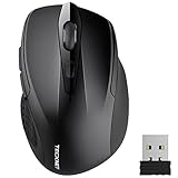 TECKNET Kabellose Maus, Pro 2.4G 2600 DPI Wireless Maus 6 Tasten mit Nano Empfänger, 24 Monate Batterielaufzeit, 5 Einstellbare DPI-Pegel für PC Laptop iMac MacBook Microsoft Pro, Office Home