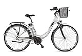 Telefunken E-Bike Damen 28 Zoll Elektrofahrrad - 3-Gang Shimano Nabenschaltung, Pedelec Citybike Alu mit Mittelmotor 250W /10,4Ah / 36V Sitzrohrakku, RC865 Multitalent