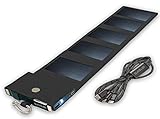 Solar Power Bank mit SunPower Technologie, Handy Ladegerät im Taschenformat, ideal beim Camping oder Wandern, Mobile Solar Charger kompatibel mit iPhone, Samsung, Huawei, schwarz