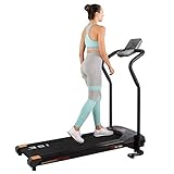 ISE Laufband, faltbar, motorisiert, 10 km/h, 750 W, einstellbare Geschwindigkeit, LCD-Display, ideal für Zuhause und Büro, elektrisches Laufband mit 4 Programmen, SY1006