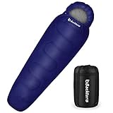 BACKTURE Schlafsack, Deckenschlafsack Super Leichtgewicht Warm Outdoor 100% Baumwollhohlfaser für Camping,Wandern,sonstige Aktivitäten im Freien im 4-Jahreszeiten leicht in Tragetasche,800g 220 x 80cm