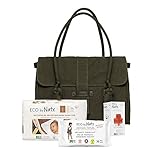 Eco by Naty, Wickeltasche beinhaltet 1 Packung Größe 1 Windeln, 1 Packung Baby-Feuchttücher ohne Duft, 1 Box Slipeinlagen Normal