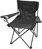 normani Robuster Camping Outdoor Angler Klappstuhl Outdoor Farbe Schwarz mit Armlehne