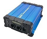 solartronics Spannungswandler FS1500D 12V 1500/3000 Watt Reiner Sinus BLAU m. Display FS Serie Inverter Wechselrichter