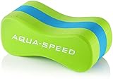 Aqua Speed Pull Buoy Schwimmhilfe | Geschwungenes Design | 3 Schichten | Schwimmtraining | Eva-Schaum, Farbe:Green - Blue - Green