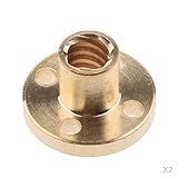 perfk 2 Stü Messing T8 Gewindemutter Trapez Für 8mm T8 Gewindestange CNC