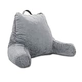 maxVitalis Rückenkissen mit Armlehne, Lesekissen, mit Tragegriff, waschbar, Dreieckskissen als Rückenstützkissen – ergonomisch Sitzen beim Lesen, Fernsehen (B 76 x H 46 x T 40 cm)