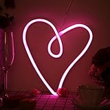 Liebe Herz Neon Lampen Valentinstag Nachtlichter Herzförmige Neon Zeichen mit USB und Batteriebetrieben für Kinder Schlafzimmer Valentinstag Party Hochzeit Weihnachten