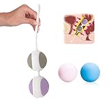 Liebeskugeln PHS Zenobe Kegel Ball Beckenbodentraining, IPX7 Wasserdicht Silikon, Trainingshilfe Beckenbodentrainer Bälle mit Vaginalmuskulatur Training, Blasenkontrolle