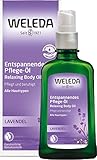 WELEDA Lavendel Entspannendes Pflege-Öl, ätherisches Naturkosmetik Massage- und Körperöl aus Lavendel zur Pflege und Entspannung für den Körper mit angenehm beruhigendem Duft (1 x 100 ml)