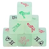 Healifty 6Pcs Sex-Würfel-Spiele für Erwachsene Paare Romantisches Glow-In-The-Dark-Rollenspiel Würfel-Flirt-Spielzeug für Sie Und Ihn Party-Würfel-Spiel für Junggesellenabschied