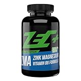 ZEC+ ZMA - 90 Kapseln, hochwertiger Komplex mit wertvollem Zink, Magnesium & Vitamin B6, Nahrungsergänzung Made in Germany