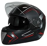 protectWEAR Integralhelm mit Sonnenblende H520-ARROW-RT - Black, Größe S