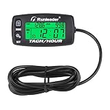 Runleader-Betriebsstundenzähler-Drehzahlmesser, Wartungserinnerung, Alarmdrehzahl, voreingestellte Anfangsstunden für ZTR-Mähergenerator-Marine-ATV und gasbetriebenes Gerät.(button-BK)